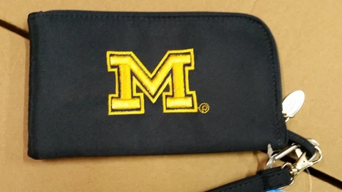 Michigan Wolverines ID Wallet Wristlet Cell Phone Case Charm 14 Purse Cover