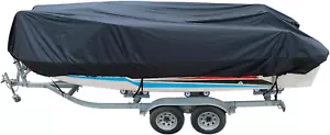 Heavy Duty 210D Boat Cover Trailerable Fishing Ski Bass V-Hull Tri-Hull Runabout - Picture 1 of 7