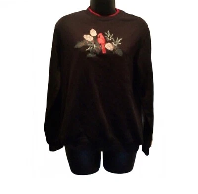 Mujer Blair Rojo Norte Cardenal Suéter Talla S Abuela Núcleo Navidad Navidad Foto 1 de 4