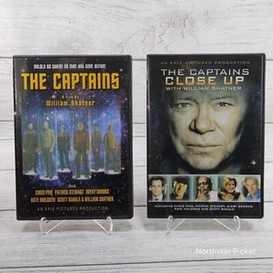 The Captains (DVD,2011) & The Captains Close Up (DVD, 2013) William Shatner LOT - Picture 1 of 3