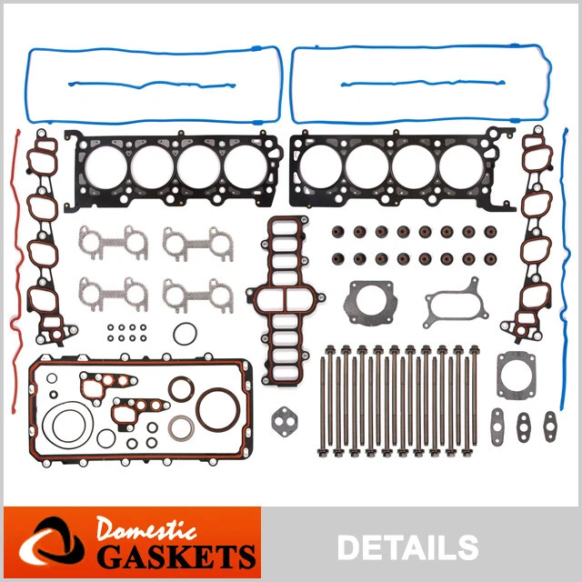 Fits 2000 Ford F150 E150 Econoline Club Wagon 4.6L SOHC Full Gasket Set Bolts - Image 1 of 4