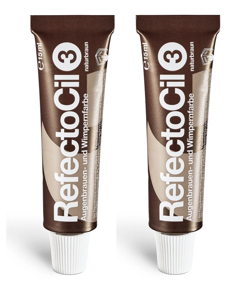 2x RefectoCil 3 Naturbraun Augenbrauen und Wimpernfarbe 15 ml - Bild 1 von 1