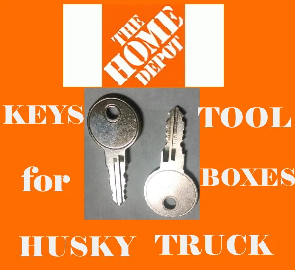 HD03 HD3 Repuesto de Llave Home Depot Husky Truck Caja de Herramientas 1 JUEGO DE DOS LLAVES FRSP! Foto 1 de 1