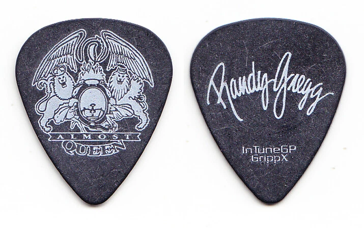 Almost Queen Randy Gregg Signature Black Guitar Pick 2021 Tour Angel Thin Lizzy - Image 1 of 1