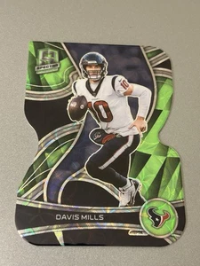 Panini Spectra 2022 verde neón Prizm troquelado/30 Davis Mills #35 - Imagen 1 de 2