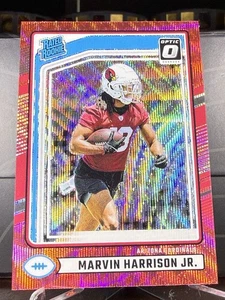 2024 Marvin Harrison Jr. Panini Donruss Optic Preview Red Wave Prizm Rookie #393 - Bild 1 von 2