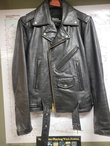Vintage Wilsons Leather Jacket Bomber Motorcycle/Biker Jacket Mens 38 - Picture 1 of 5