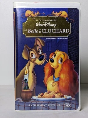 Rare Walt Disney La Belle et le Clochard VHS - NTSC French Edition Collectible - Image 1 of 4
