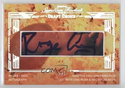 2014 SignaCuts Draft Choice Cut Platinum Holofoil 1/1 Roger Craig Auto 3j6 - Image 1 of 3