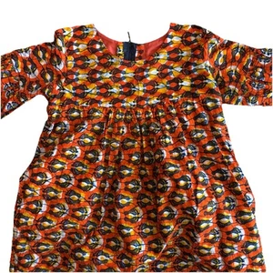 African Made Empire Waist Dress Handmade Women’s Pockets XL Ankara Juneteenth - Picture 1 of 12