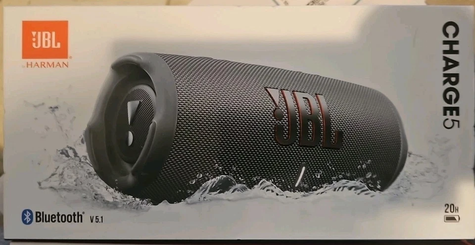 Altavoz Bluetooth Jbl Charge 5 Auténtico Nuevo Caja Sellada Gris Foto 1 de 1