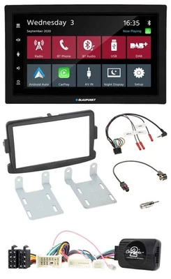 Blaupunkt DAB Bluetooth USB Lenkrad 2DIN Autoradio für Dacia ab 2012 schwarz - Bild 1 von 4