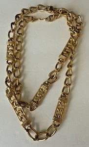 Vintage Christian Dior schwere & klobige goldfarbene Kette Glieder Halskette 31,75" - Bild 1 von 7