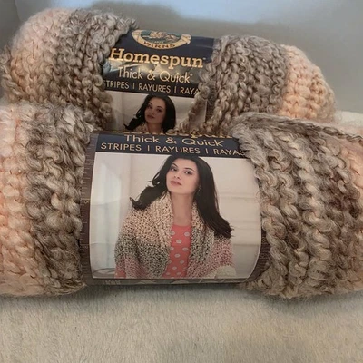 Hilo casero marca Lion - rayas coralinas, 2 madejas, nuevo Foto 1 de 4