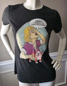 Next Level Grafik-Damen-T-Shirt Large schwarz Bulldogge ich habe Kinder vergessen - Bild 1 von 6