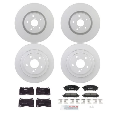 Kit de pastillas de freno y rotor de cerámica Bosch QuietCast para Subaru Impreza 2005-2007 Foto 1 de 4