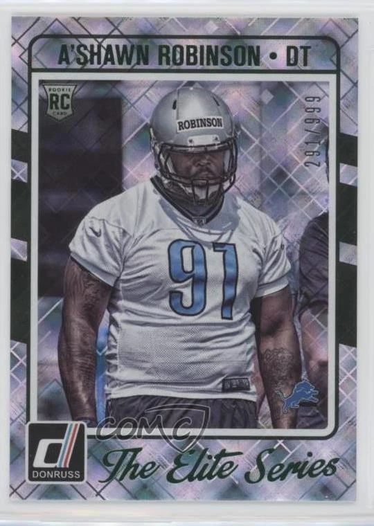 2016 Donruss The Elite Series Rookies /999 A'Shawn Robinson #15 RC - Image 1 of 2