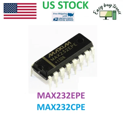 5件装MAX232 MAX232EPE MAX232CPE +5V供电多通道RS-232驱动器接收器 — 第 1/2 张图片