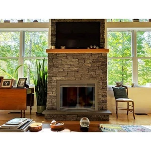 Gavin Large Heritage Brass Glass Fireplace Doors - Picture 1 of 11