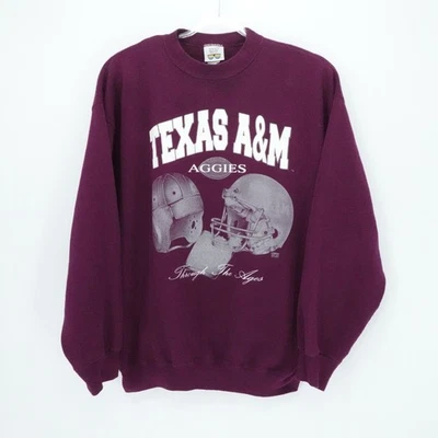 Vintage Texas A&M Sweatshirt Mens XL Maroon Aggies Football Retro - Image 1 of 4