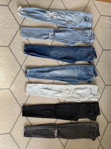 Lote de 7 jeans cortos (delgados/jegging) para mujer American Eagle Outfitters talla 6 - Imagen 1 de 8