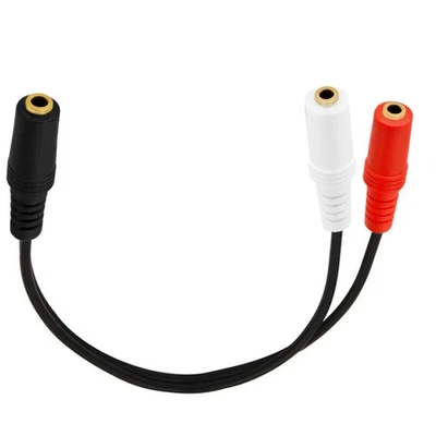 3.5mm 3 Pole Y Splitter Cable 0.25m | Female to Dual Female Stereo Audio - Image 1 of 4
