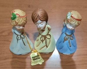 Vintage Jasco Merri-Bells Girls  Porcelain Figurine Christmas Bell 1978 Lot 3 - Picture 1 of 9