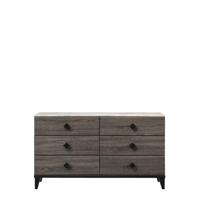 ACME Avantika Dresser in Faux Marble and Rustic Gray Oak - Image 1 of 4