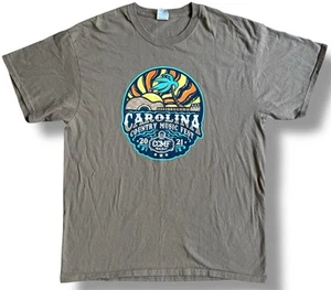 T-shirt Carolina Country Music Festival 2024 taglia XL maglietta marrone manica corta fascia - Foto 1 di 7