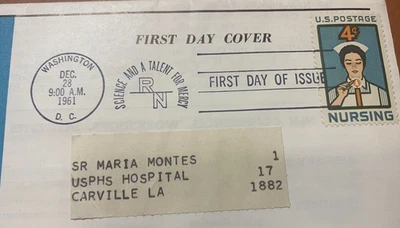1961 NURSING FIRST DAY OF ISSUE RARE NATIONAL LEAGUE FOR NURSING NEWSLETTER NLN - Image 1 of 4