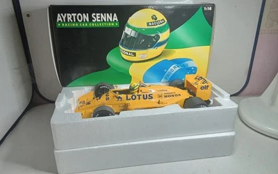 MINICHAMPS 1/18 AYRTON SENNA 1987 LOTUS HONDA 99T BON ETAT EN BOITE  TO A10 - Photo 1/4
