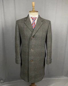 Ballantyne Men's Gray Brown Wool Long Coat Size L-XL - Picture 1 of 10