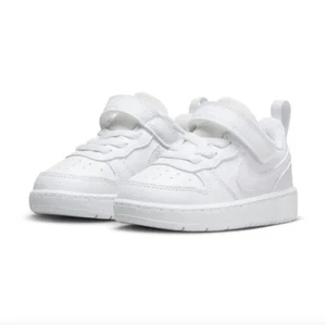NEW NIKE INFANT COURT BOROUGH LOW RECRAFT (TD) ALL WHITE DV5458106 - Picture 1 of 6
