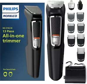 Philips Norelco Multigroom 3000 All-in-One Trimmer 13 Piece MG3740/40 Black - Picture 1 of 5