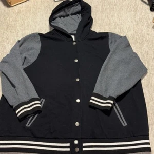Torrid sz 4/26/3x/4x hooded fleece varsity jacket - Picture 1 of 6