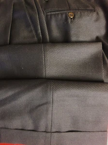 Zanella Brown diagonal line Pleated Dress Pants Size size 34"W / 26" L - Picture 1 of 5