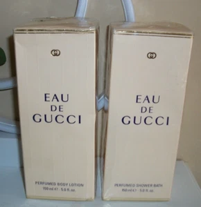 Vintage Eau de Gucci 5 oz Perfumed Body Lotion & Shower Bath New in Box (READ) - Picture 1 of 3