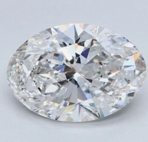 Diamante CVD coltivato in laboratorio sfuso 1 pz ovale IF chiarezza 6 x 8 mm D colore certificato - Foto 1 di 5