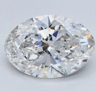 Loose Lab Grown CVD Diamond 1 pc Oval IF Clarity 6 x 8 mm D Color Certified - Image 1 of 4