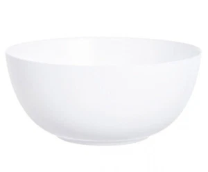3 qt LUMINARC Diwali Large Serving Bowl Tempered Glass Salad Bowl White 10" - Picture 1 of 5