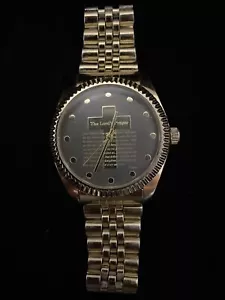 Orologio Chiesa Chiesa PREGHIERA DEL SIGNORE Tono Oro Lunetta Scanalata Acciaio Inox 41mm - Foto 1 di 11