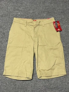 Dickies Shorts Girls 5 Khaki Classic Fit Tan Bermuda Stretch - Picture 1 of 7