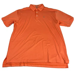 Peter Millar Summer Comfort Golf Polo Shirt Mens Orange XL Stretch Activewear - Picture 1 of 9