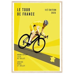 Official 2025 Tour De France Poster - Picture 1 of 7