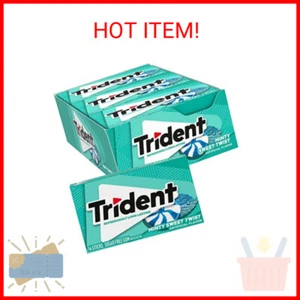 Trident Minty Sweet Twist Sugar Free Gum, 12 Packs of 14 Pieces (168 Total Piece - Picture 1 of 2