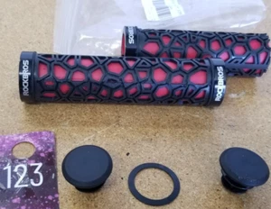RockBros Red/Black Bicycle Handlebar Grips (#123) one side trimmed - Picture 1 of 7