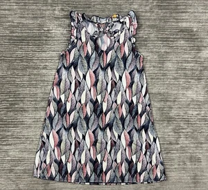 SJS Dress Womens Small Multicolor Sleeveless Ruffle Polyester Blend Knee Length - Picture 1 of 11