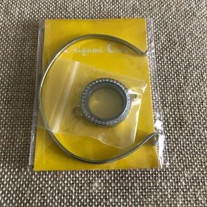 Origami Eule BR6007 Silber mit Kristall Glieder Medaillon Armreif Armband Set "Neu in Verpackung" - Bild 1 von 5