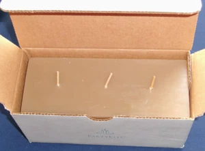 PartyLite 3-Wick Brick Candle, 7"x3"x3" CEDAR PATCHOULI, K75423 New In Box - Picture 1 of 2