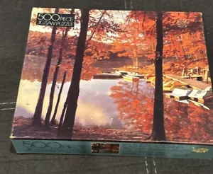 Sealed Whitman 500 Piece Puzzle Boat Landing Interlocking 4646-42 15.5" x 18" - Picture 1 of 2